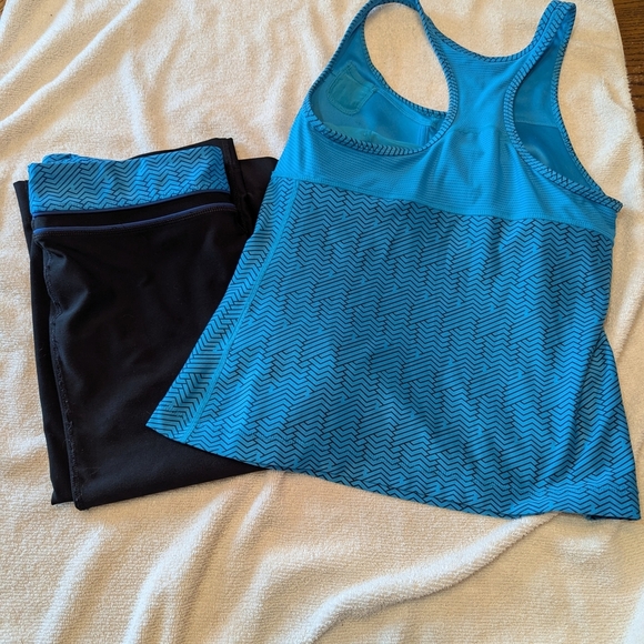 Nike Blue and Black Track Pants - Picture 2 of 5